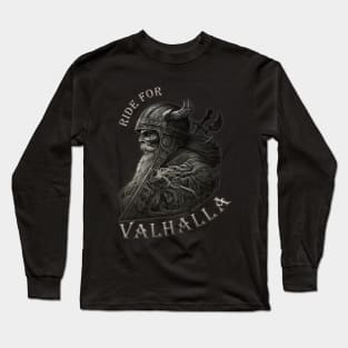 Biker Viking Valhalla Motorcycle T-Shirt Long Sleeve T-Shirt